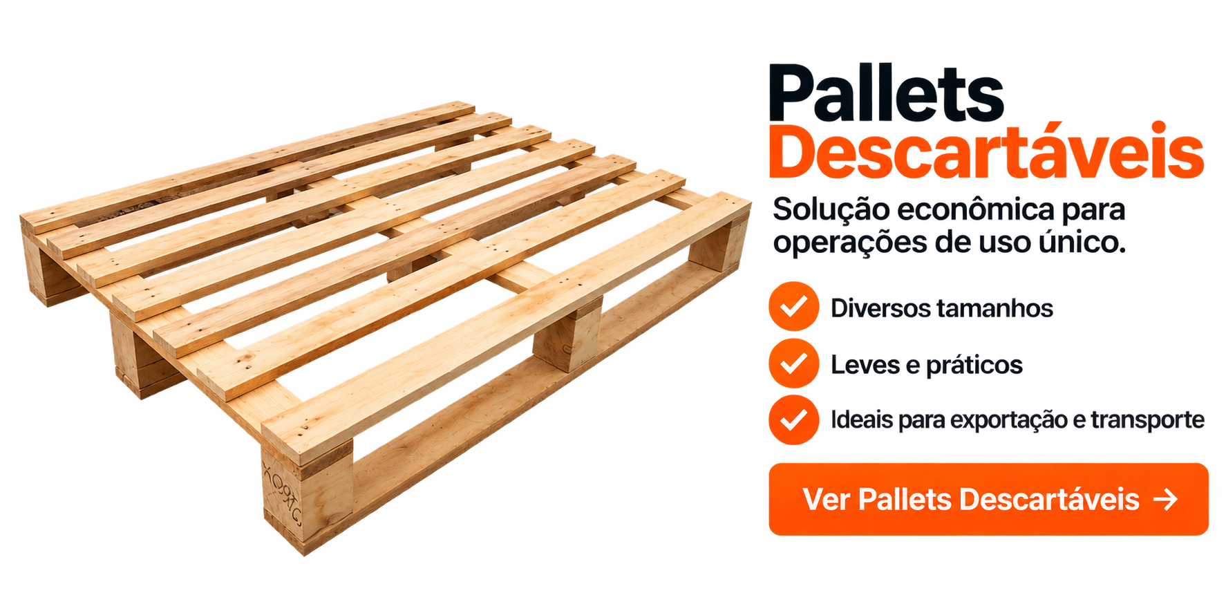 Pallet Descartável de madeira